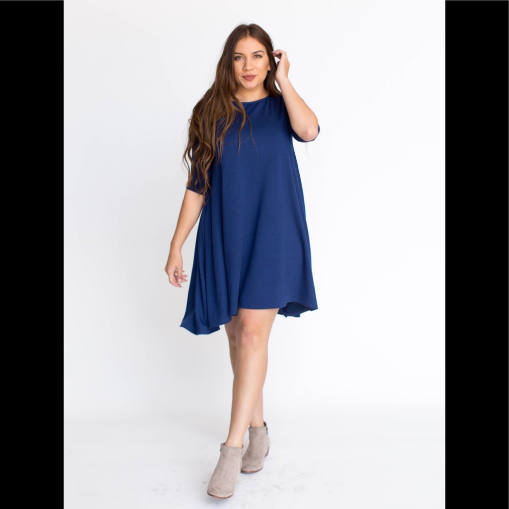 NEW w tags SWAY DRESS 3/4 Sleeve French Terry